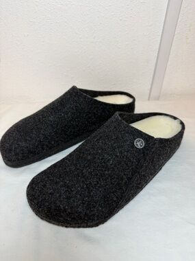 NEW Birkenstock Zermatt Shearling Wool Felt Slippers-Anthracite Woman’s Size 10